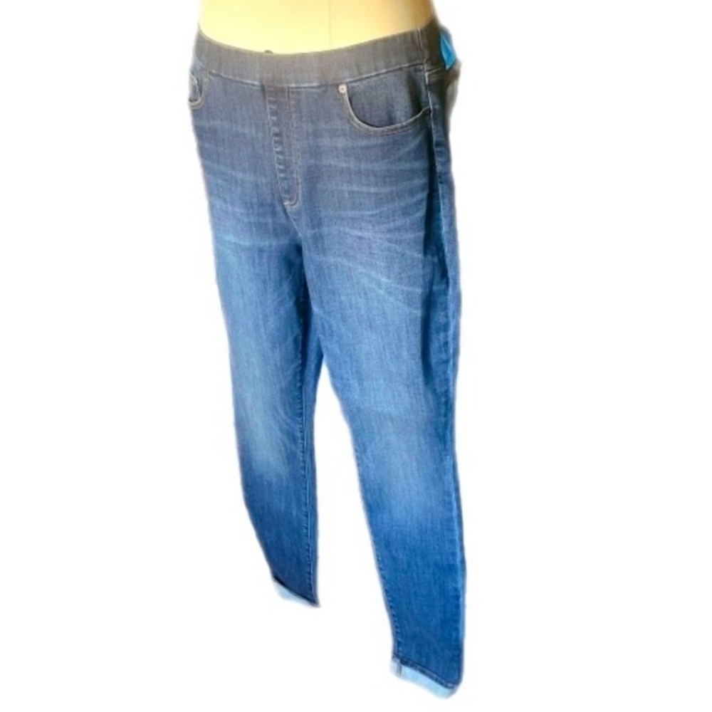 Lands’ End Skinny Indigo Jeans in Monroe Wash
